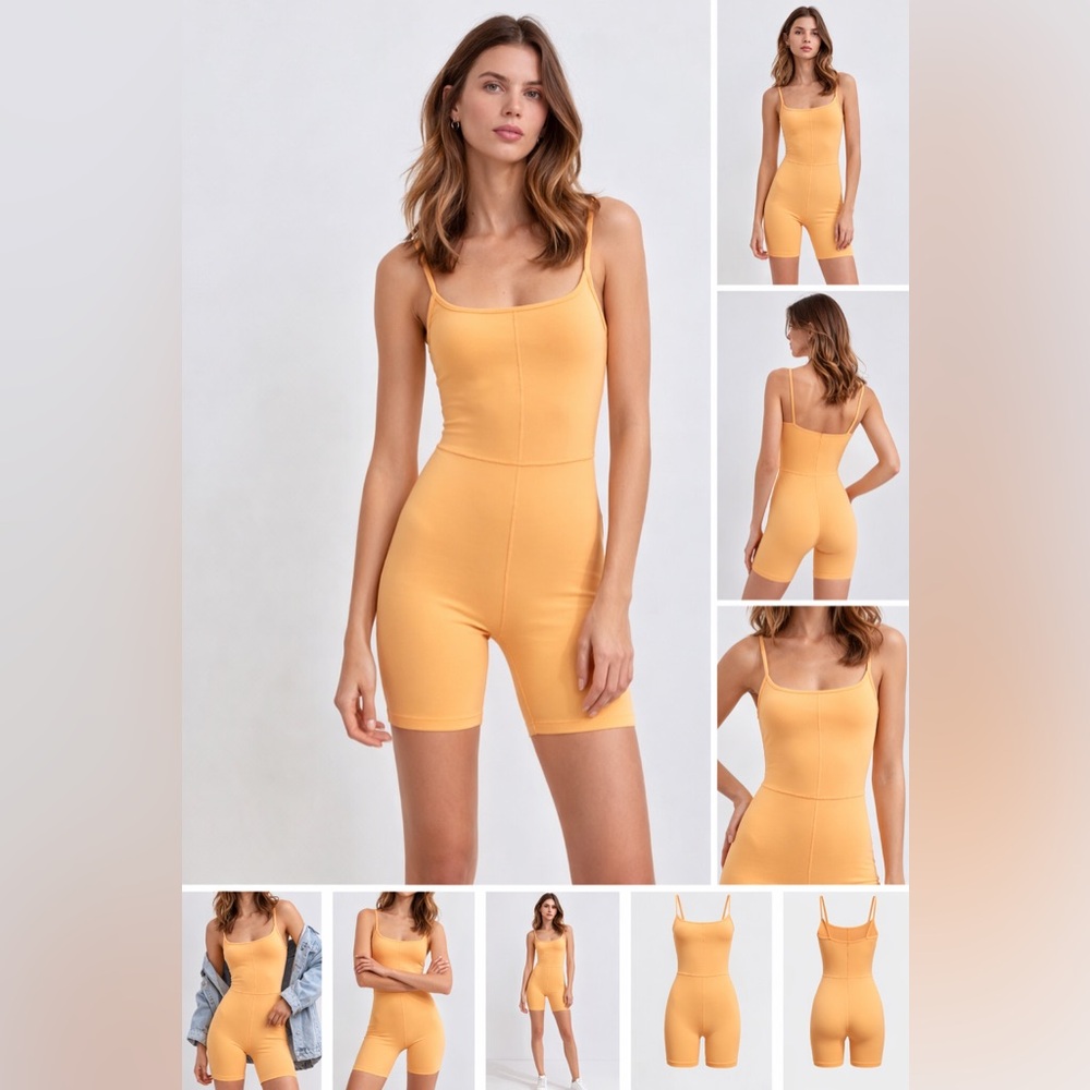 Wilfred Free divinity 7" romper orange / yellow  (play apricot ) size medium